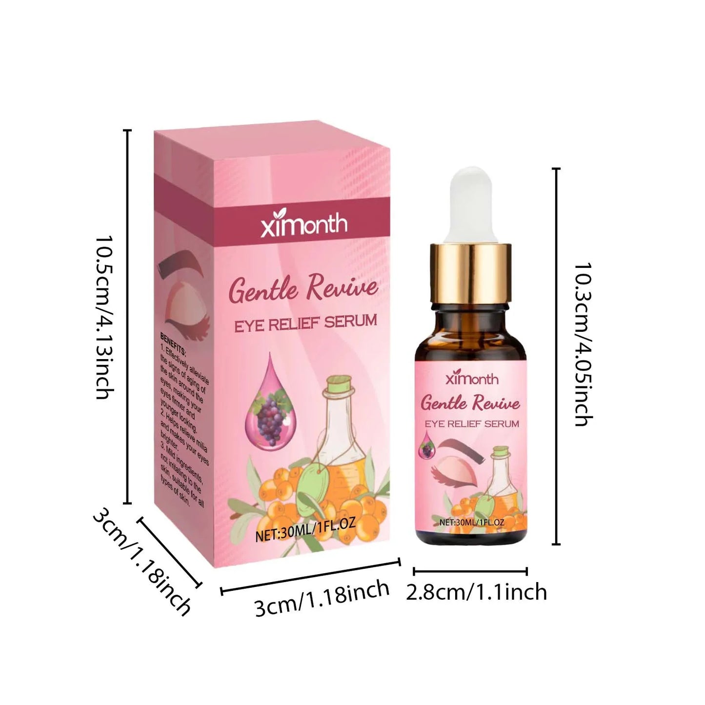4pcs/set Ximonth Eye Care Essence Moisturizes The Eye Area, Lightens Fine Lines, Moisturizes And Tightens The Skin Eye Care