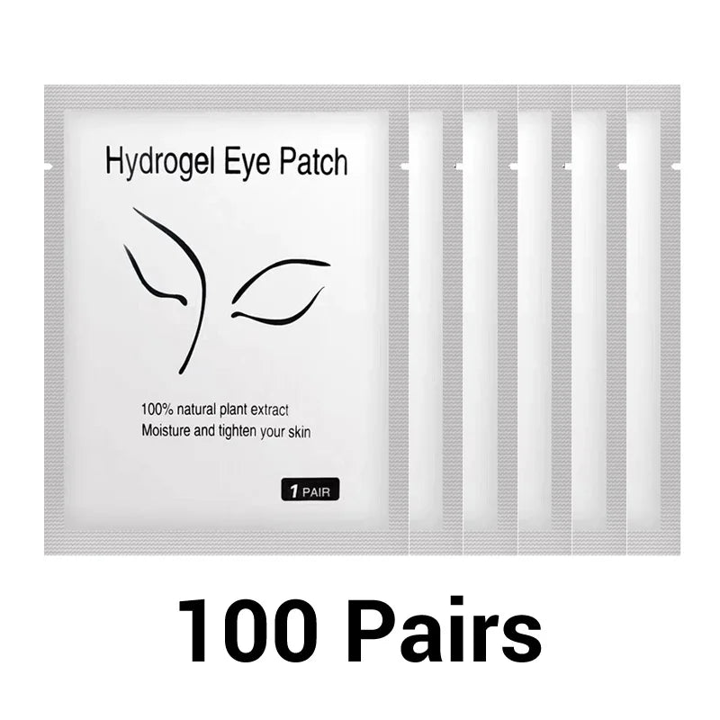 100Pairs Eyelash Patches Hydrogel Gel Eye Patches Wholesale false Eyelash Extension Under Eye Pads Makeup Tools