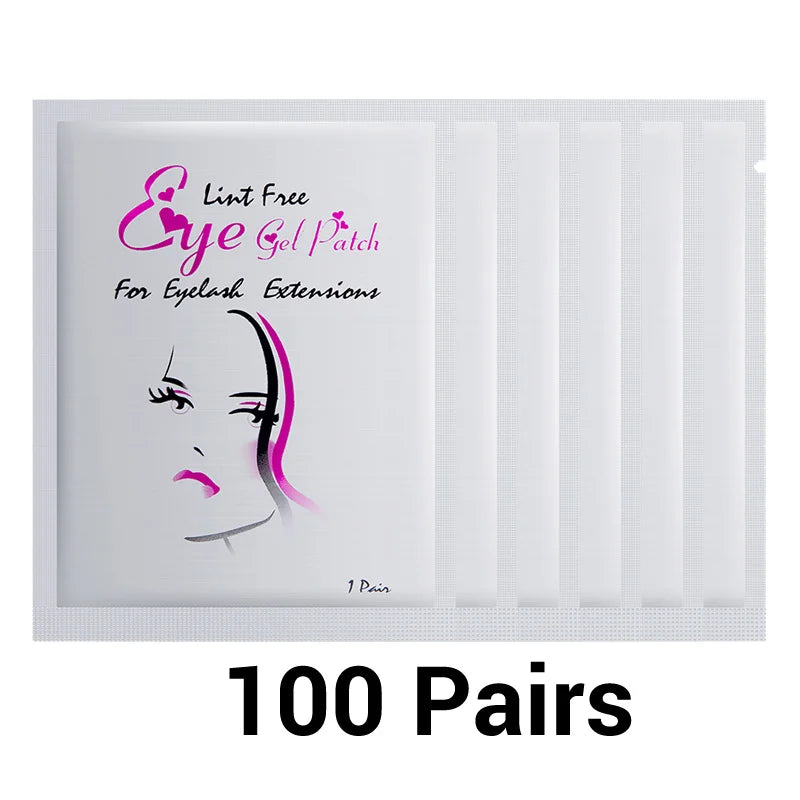 100Pairs Eyelash Patches Hydrogel Gel Eye Patches Wholesale false Eyelash Extension Under Eye Pads Makeup Tools
