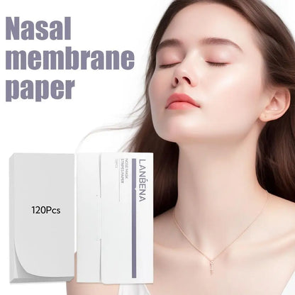 120pcs Nasal Blackhead Papers Facial Pores Strips For Skin Care Removal Accessories For Household Bedroom Travel Nasal Paper