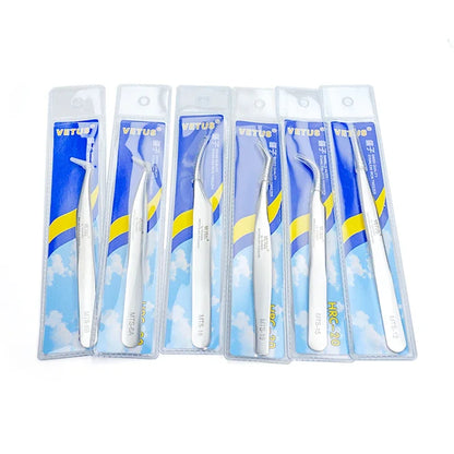 1pcs New VETUS Eyelash Extension Tweezers Stainless Steel Lashes Tweezers High Precision Anti-Static Tweezers Makeup Tools